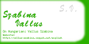 szabina vallus business card